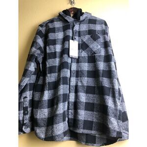 NWT Sunrise Kingdom Hooded Flannel Plaid Jacket size XL
